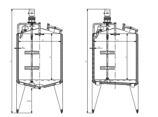 双层立式搅拌罐系列-结构